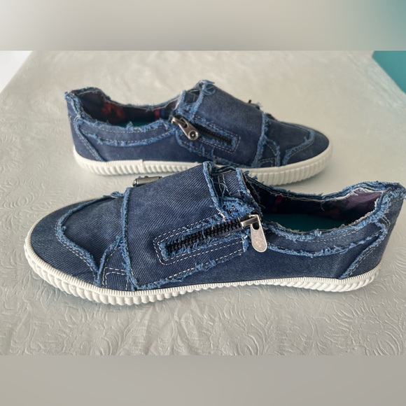 Blowfish Siena blue hipster smoked twill slip on sneakers 6.5 - Picture 4 of 9